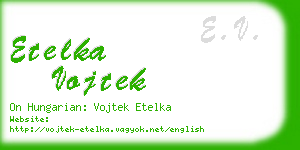 etelka vojtek business card